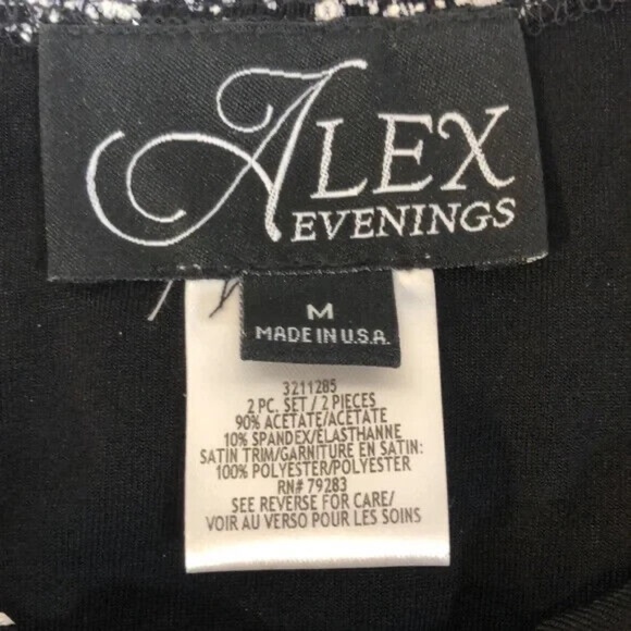 Alex Evenings 3/4 Sleeve Formal Sparkly Twinset - SIZE M EUC - Picture 8 of 9